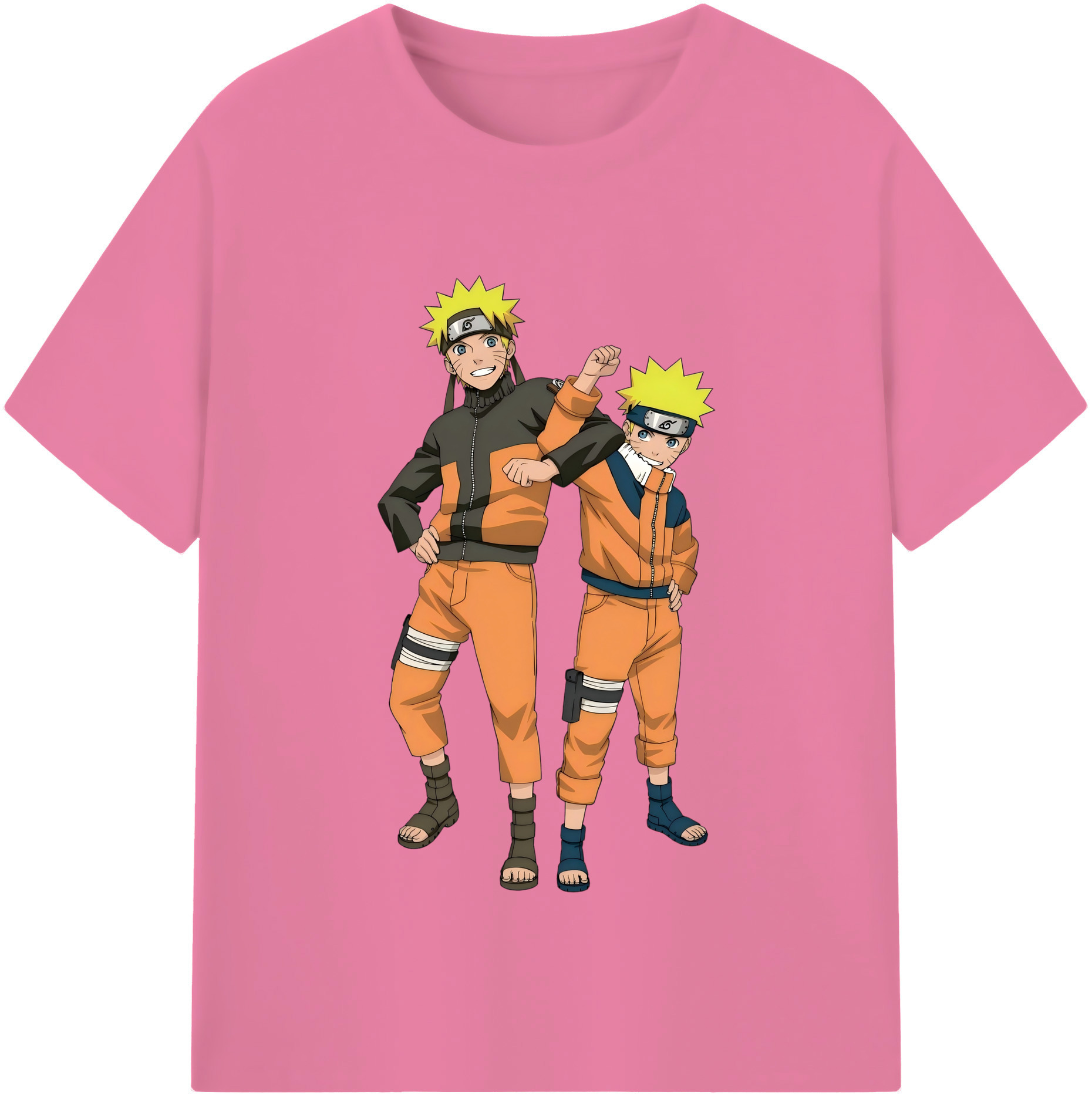 （画像用） NARUTO -ナルト- うずまき ナルト Uzumaki Naruto 綿100％半袖Tシャツ（フロントプリント）